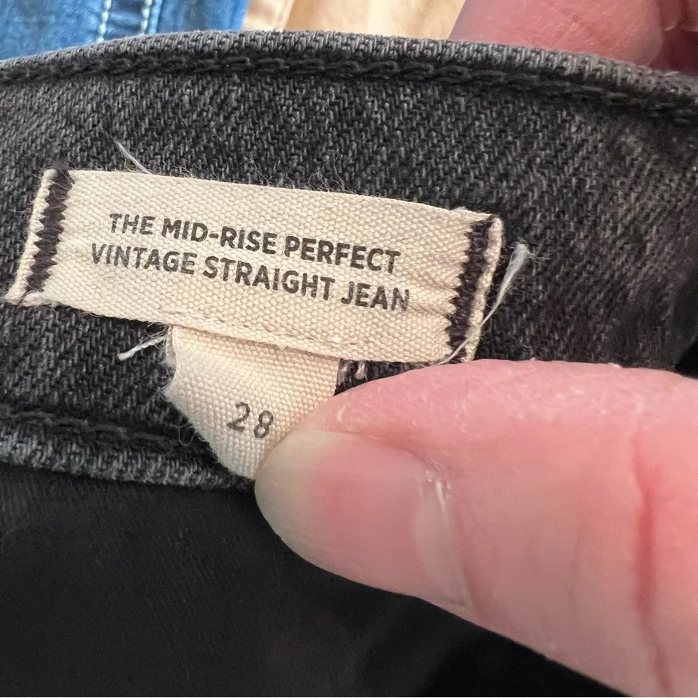 Madewell the Mid Rise Perfect Straight Vintage Jean Sz 28